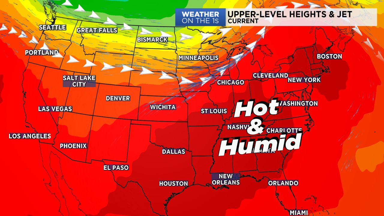 Hot and humid weather pattern marches on